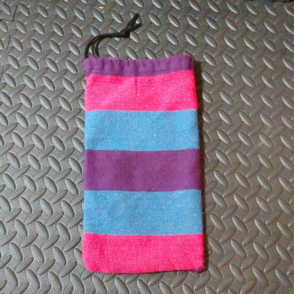 Cotton Drawstring Bag * Pink/Blue/Purple * 100% Cotton